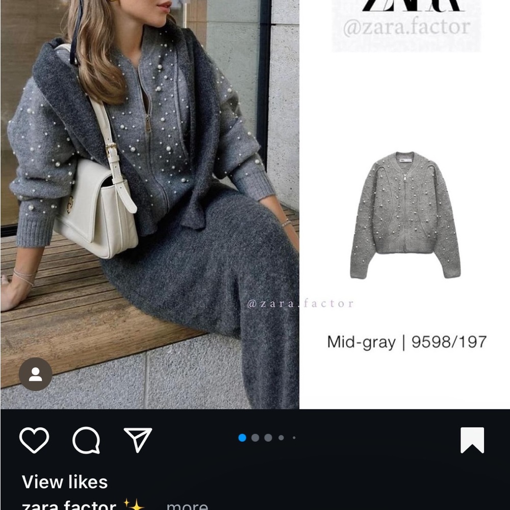 Zara earl trim knit bomber cardigan - Picture 8 of 16